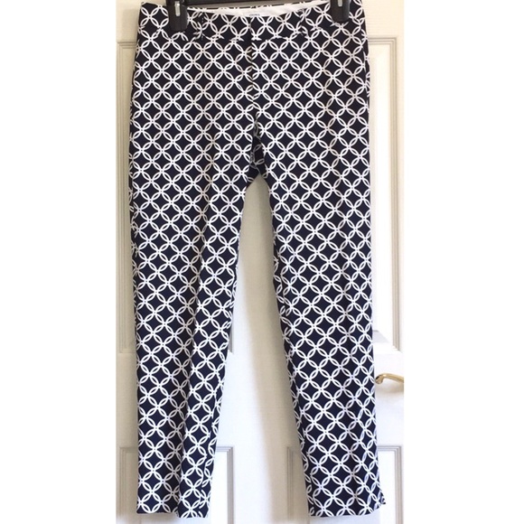 Crown & ivy Geo Print Ankle Length Trousers - Picture 2 of 10